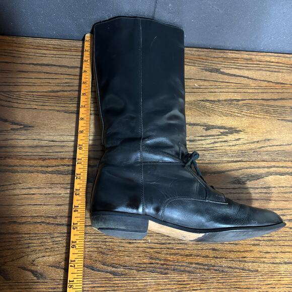 Vintage Women’s Tall Leather Lace-Up Equestrian Boots Size 10 Made in Yugoslavia - Picture 11 of 11
